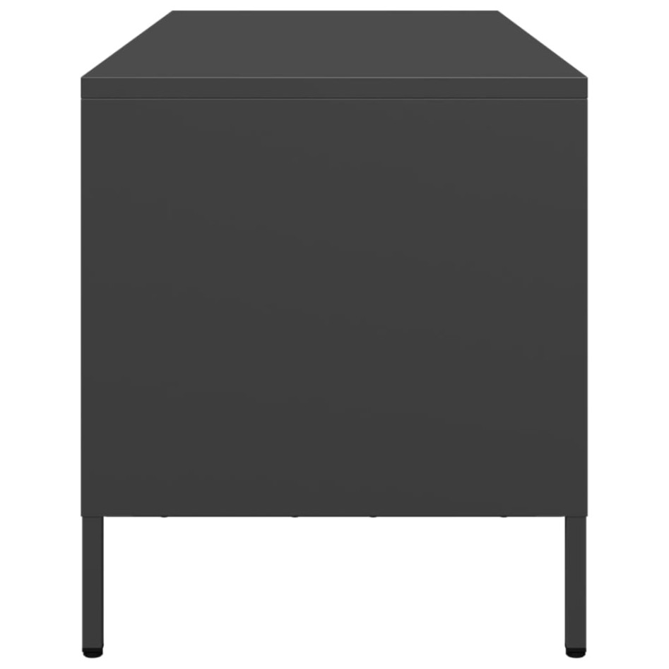Mueble para TV acero laminado en frío negro 101,5x39x43,5