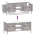 Mueble para TV acero laminado en frío negro 101,5x39x43,5