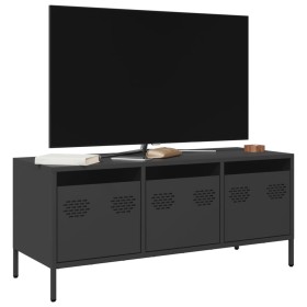 Mueble para TV acero laminado en frío negro 101,5x39x43,5