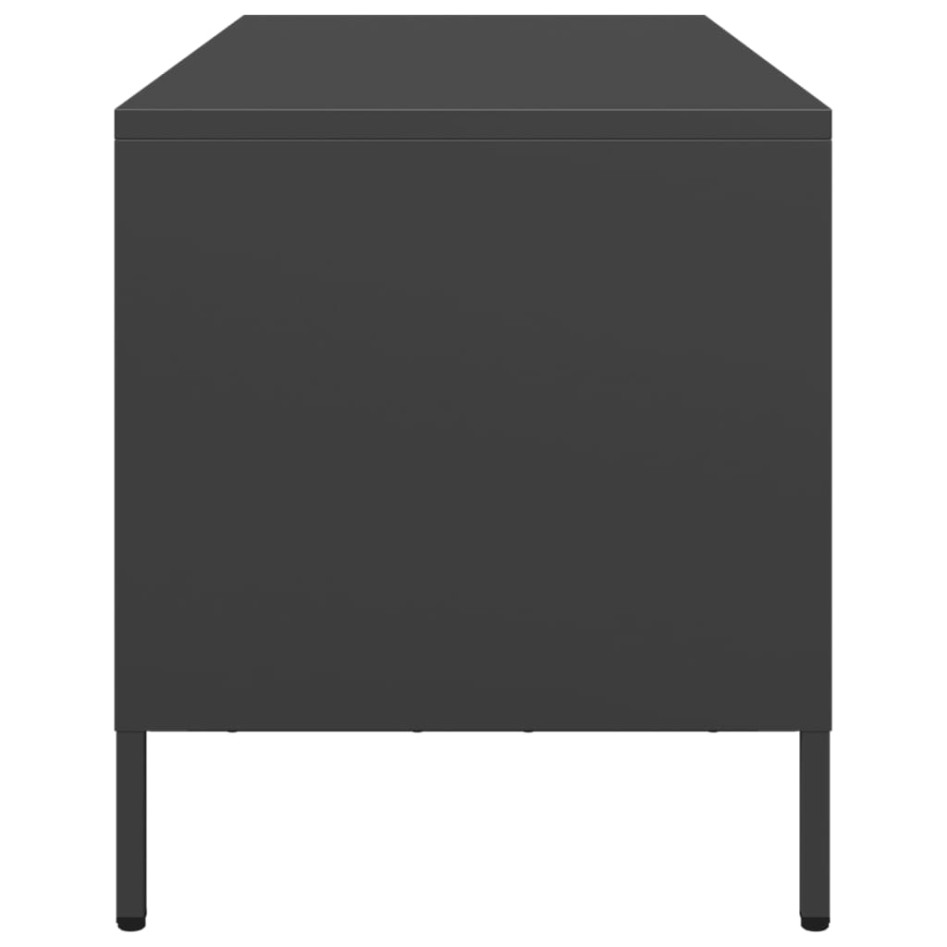 Mueble para TV acero laminado en frío negro 101,5x39x43,5