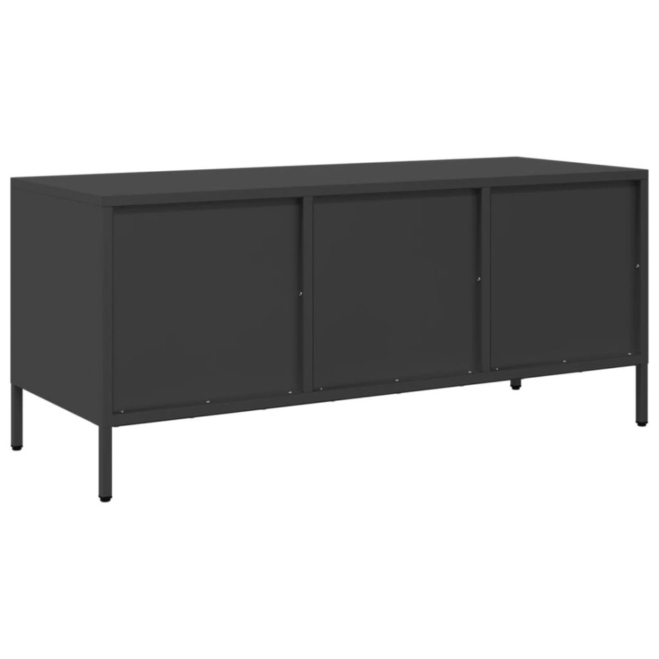 Mueble para TV acero laminado en frío negro 101,5x39x43,5