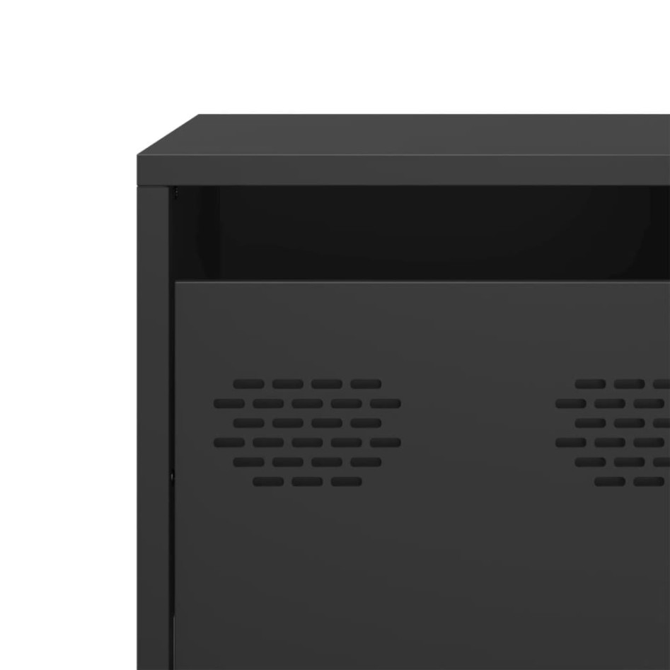 Mueble para TV acero laminado en frío negro 101,5x39x43,5