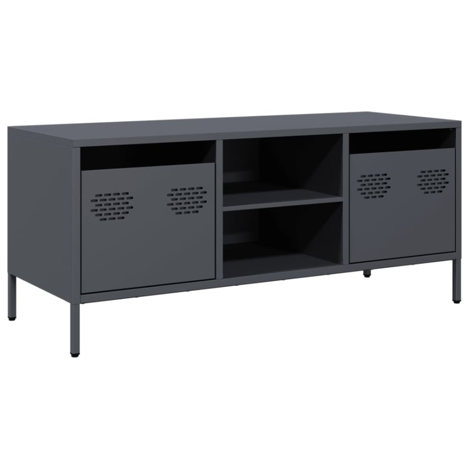 Mueble de TV acero laminado en frío antracita 101,5x39x43,5