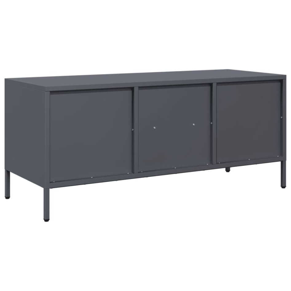 Mueble de TV acero laminado en frío antracita 101,5x39x43,5