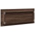 Espejo de baño LED madera ingeniería roble marrón 100x8,5x37