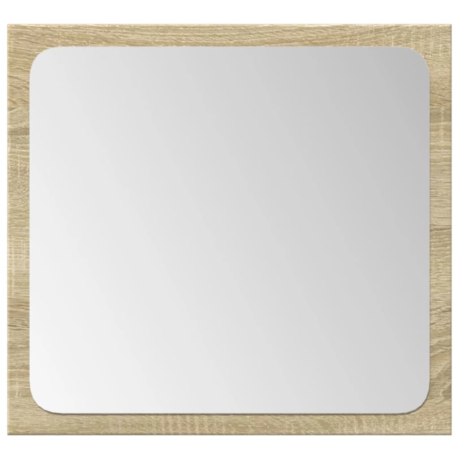 Set de muebles de baño 3 pzas madera contrachapada roble