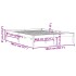 Estructura de cama sin colchón madera maciza de pino 137x190