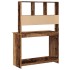 Escritorio estantes madera ingeniería envejecida 102x45x148