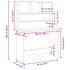 Escritorio estantes madera ingeniería envejecida 102x45x148