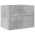 Set muebles de baño 2 piezas madera contrachapada gris
