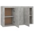 Aparador de madera de ingeniería gris hormigón 120x36x69
