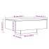 Mesa de centro madera ingeniería madera envejecida 85x55x31