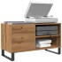 Mueble discos madera de ingeniería roble artisan 84,5x38x48