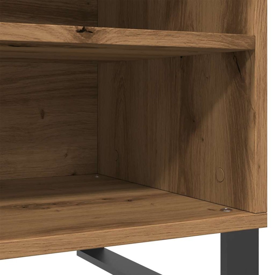 Mueble discos madera de ingeniería roble artisan 84,5x38x48