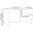 Mueble discos madera de ingeniería roble artisan 84,5x38x48