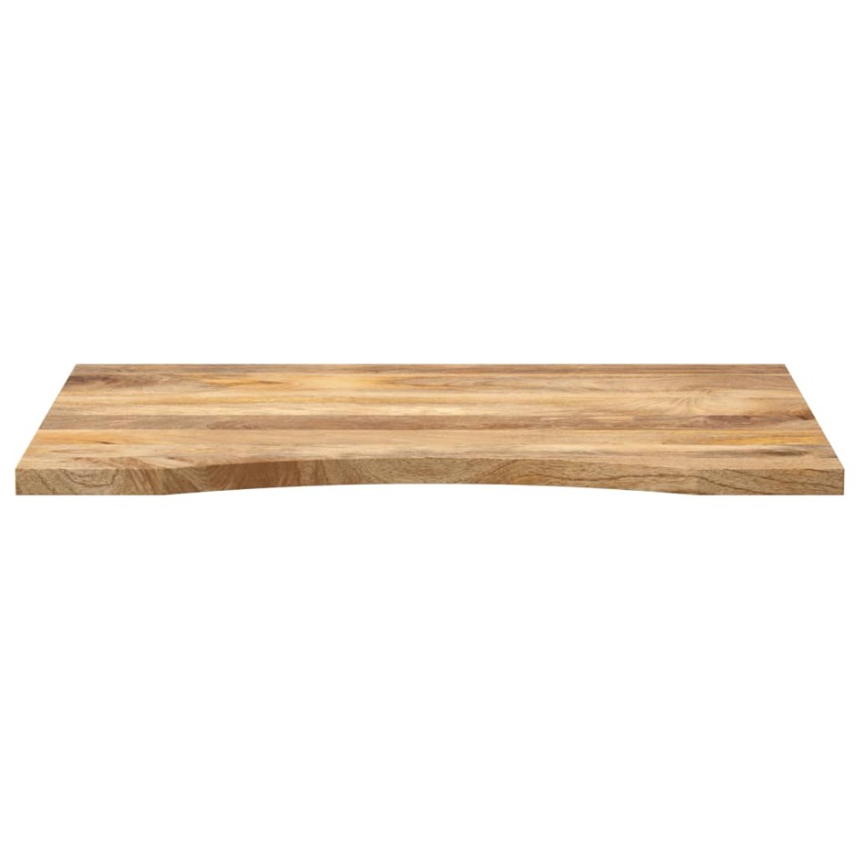 Tablero escritorio con curva madera mango rugosa 100x50x2,5