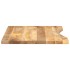 Tablero escritorio con curva madera mango rugosa 100x50x2,5