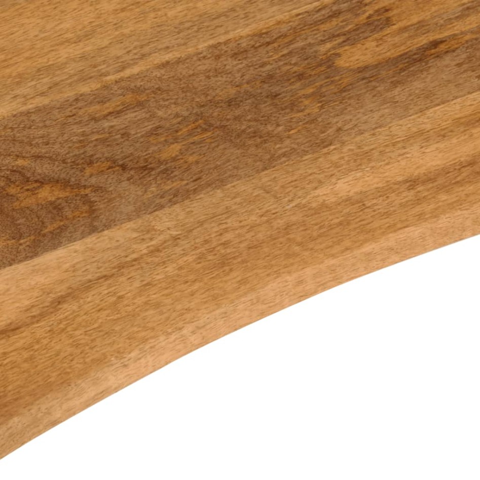 Tablero escritorio con curva madera mango rugosa 110x50x2,5