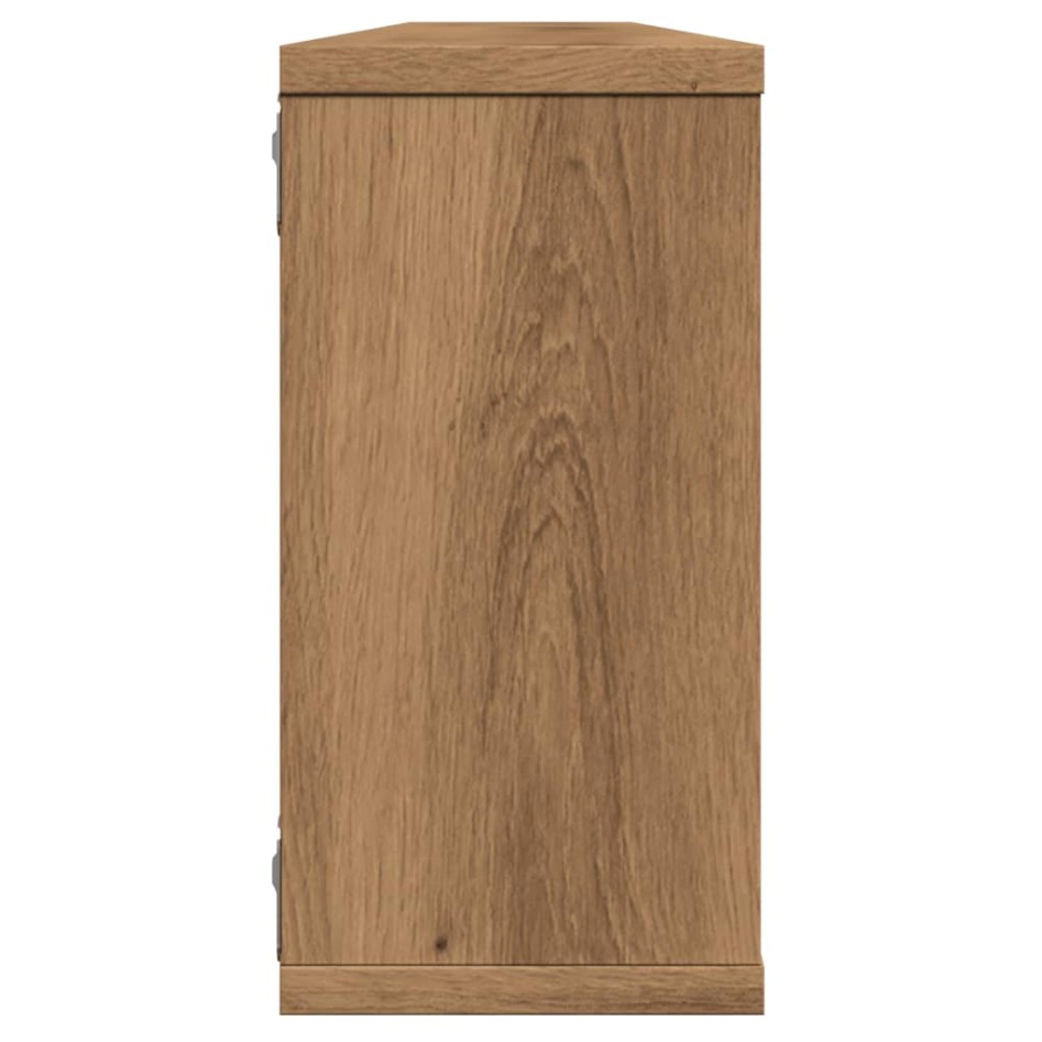 Estantes cubo de pared 4 uds madera roble artisan 100x15x30