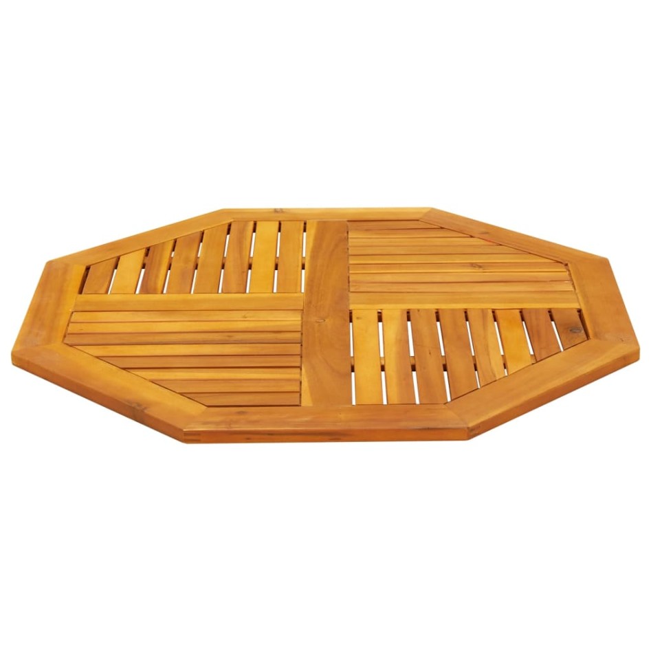 Tablero de mesa octogonal madera maciza de acacia 90x90x2,2