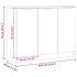 Aparador de madera de ingeniería envejecida 90,5x30x70