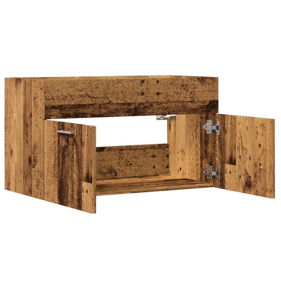 Mueble de lavabo madera ingeniería envejecida 90x38,5x46