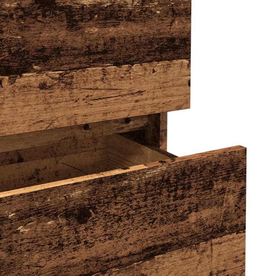 Aparador de madera de ingeniería envejecida 70x41x75