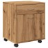 Armario con ruedas madera ingeniería roble artisan 45x38x54