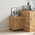 Armario con ruedas madera ingeniería roble artisan 45x38x54