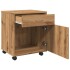 Armario con ruedas madera ingeniería roble artisan 45x38x54