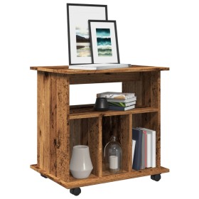 Armario con ruedas madera ingeniería envejecida 60x45x60