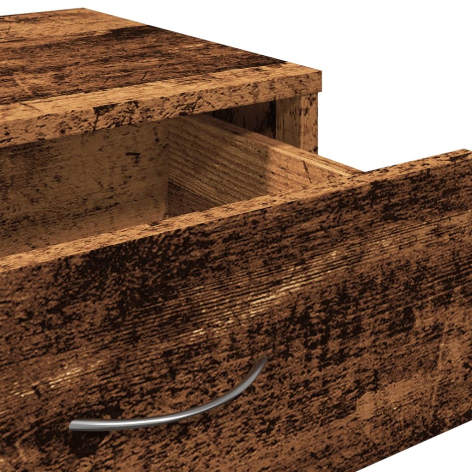 Armario con ruedas madera de ingeniería envejecida 46x36x59