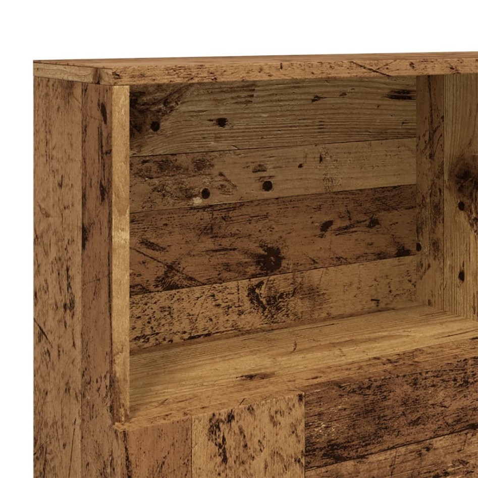 Mueble cabecero madera envejecida 140x19x103,5