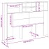 Mueble cabecero madera envejecida 140x19x103,5