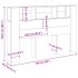 Cabecero armario madera ingeniería envejecida 160x18,5x103,5