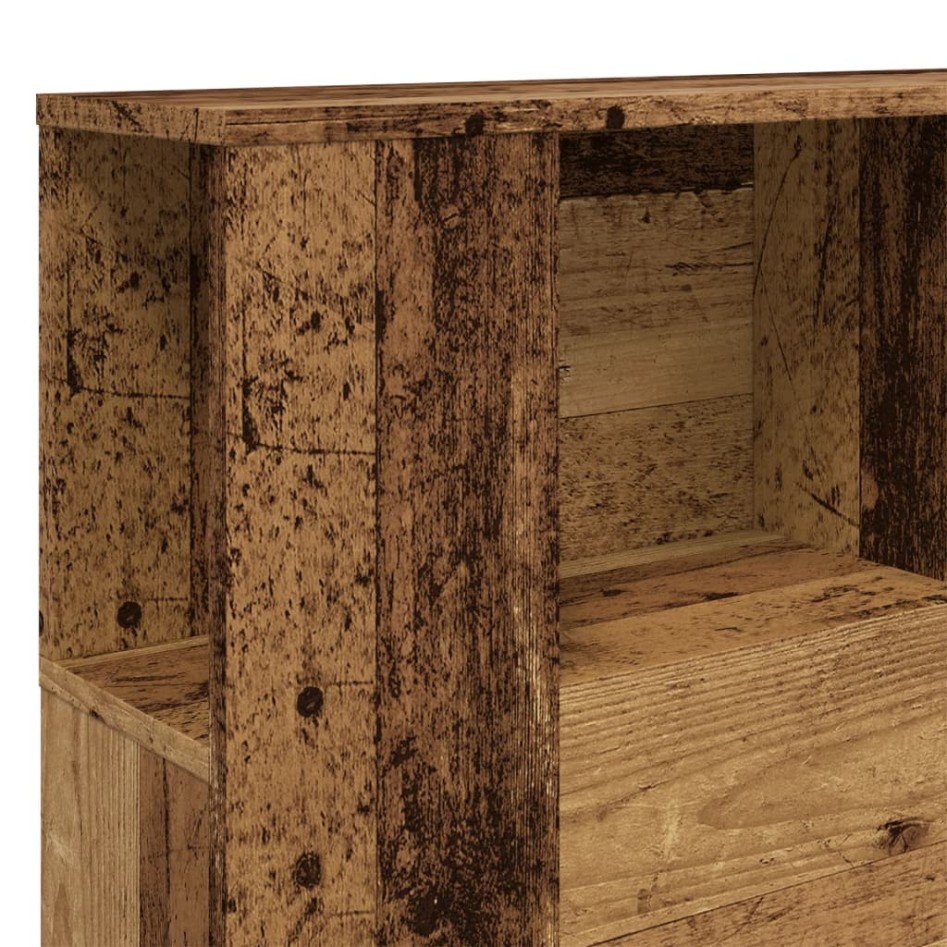 Cabecero armario madera ingeniería envejecida 140x18,5x102,5