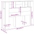 Cabecero armario madera ingeniería envejecida 140x18,5x102,5