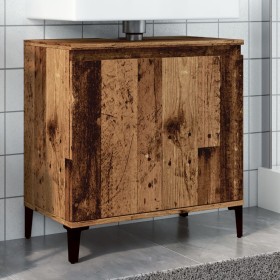 Mueble de lavabo madera de ingeniería envejecida 58x33x60