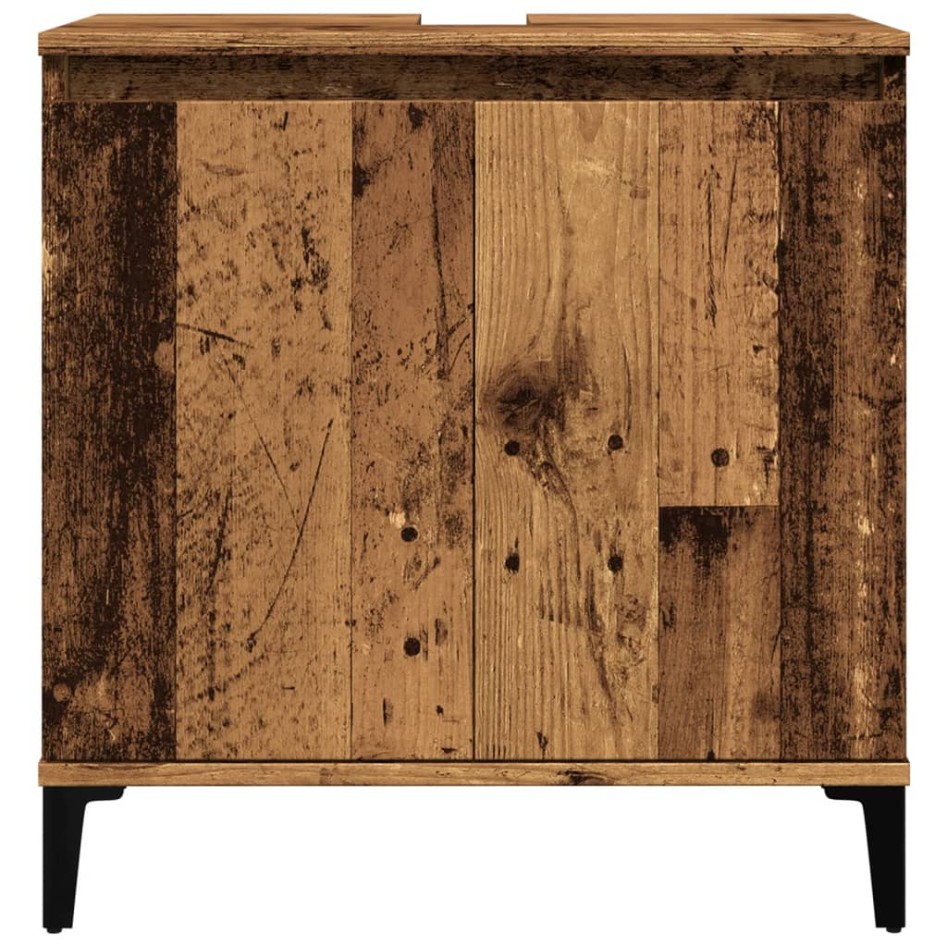 Mueble de lavabo madera de ingeniería envejecida 58x33x60