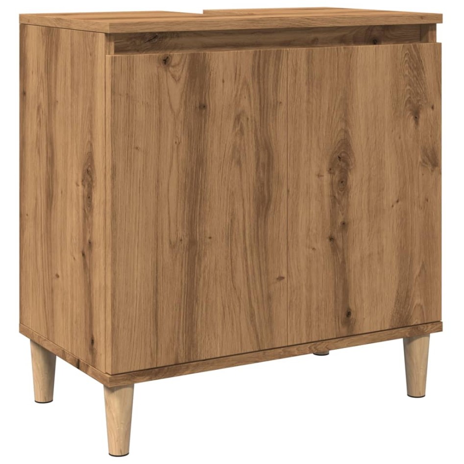 Mueble de lavabo madera de ingeniería roble artisan 58x33x60