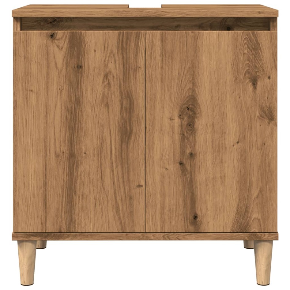 Mueble de lavabo madera de ingeniería roble artisan 58x33x60