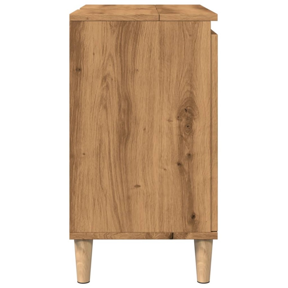 Mueble de lavabo madera de ingeniería roble artisan 58x33x60