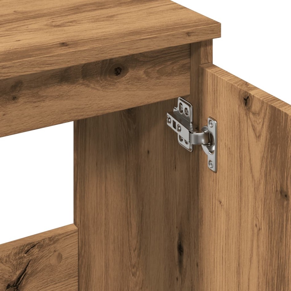 Mueble de lavabo madera de ingeniería roble artisan 58x33x60