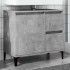 Mueble de lavabo madera ingeniería gris hormigón 65x33x60