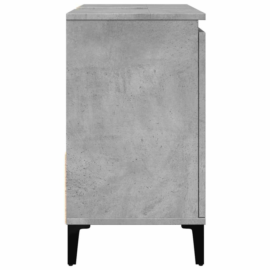 Mueble de lavabo madera ingeniería gris hormigón 65x33x60