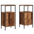 Mesitas de noche 2 uds madera ingeniería envejecida 41x31x80
