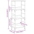 Estantería de madera de ingeniería roble artisan 50x33x117,5