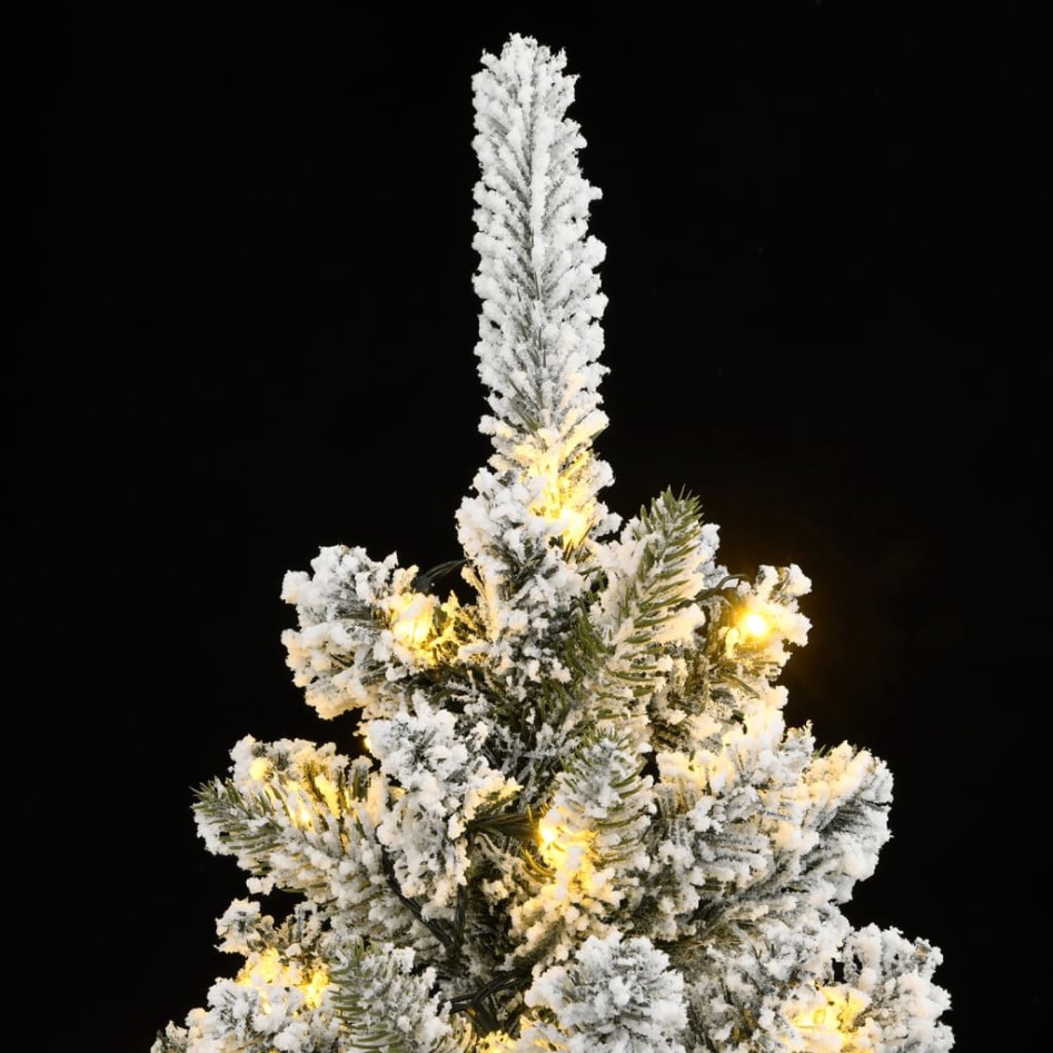 Árbol de Navidad artificial con 150 LEDs y nieve flocada 150