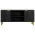 Mueble de TV madera de ingeniería negro 105x33x46