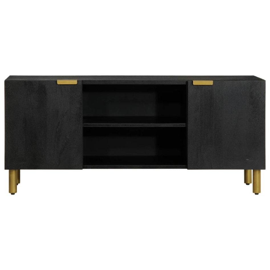 Mueble de TV madera de ingeniería negro 105x33x46